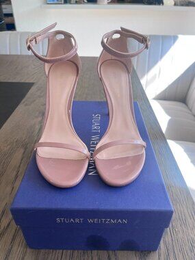 Stuart Weitzman 105 Nudist Traditional Nude Patent Leather
